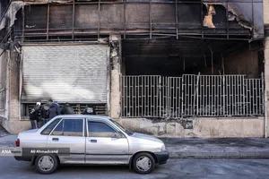 تخریب و آتش سوزی اموال عمومی در تهران