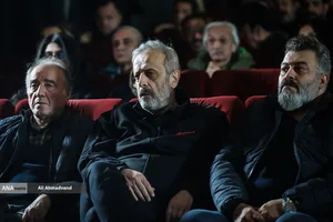 حمید نعمت&zwnj;الله کارگردان سینما در مراسم یادبود رضا رویگری