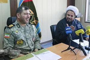 امیر سرتیپ دوم حمید صمیمی پور فرمانده دژبان کل ارتش و حجت الاسلام یعقوب علی سلیمانی تبار رئیس عقیدتی سیاسی دژبان کل ارتش جمهوری اسلامی