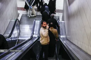 حضور مردم در متروی تهران - راهپیمایی روز قدس تهران