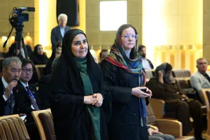  فرزانه صادق وزیر راه و شهرسازی در مراسم بزرگداشت روز جهانی اسکان بشر در وزارت راه و شهرسازی