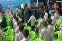 حیاط مدرسه، سنگر ایثار؛ زنگ مهر در کنار تابوت شهید گمنام و یاد شهید دولت‌سرا