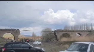 حمله هوایی دشمن آمریکایی صهیونی به پل راه‌آهن در نزدیکی روستای امین‌آباد