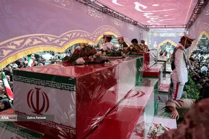 تشییع پیکر شهیدان لاریجانی، سلیمانی و شهدای ناو دنا
