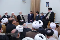 دیدار دست‌اندرکاران برگزاری همایش بین‌المللی تفسیر تسنیم با رهبر معظم انقلاب