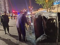 واژگونی و حریق وانت حامل بار ذرت در بزرگراه شهید بابایی؛ راننده جان باخت