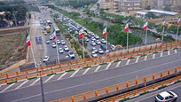 ترافیک سنگین در آزاد راه کرج تهران