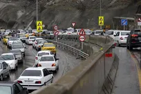 ترافیک سنگین در هراز/ انسداد چند محور شریانی و غیرشریانی به دلیل برف و باران