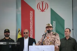 سردار حسن حسن&zwnj;زاده فرمانده سپاه حضرت محمد رسول&zwnj;الله(ص) در رزمایش اقتدار بسیج پایتخت