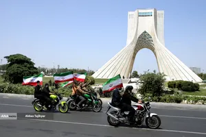 رژه بزرگ موتور سواران جان فدا در تهران