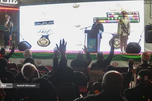 مراسم وداع با شهدای ناوشکن دنا و حمایت از نیروهای مسلح با حضور دکتر بیژن رنجبر و دانشگاهیان دانشگاه آزاد اسلامی استان تهران و اقشار مختلف مردم - میدان فردوسی تهران