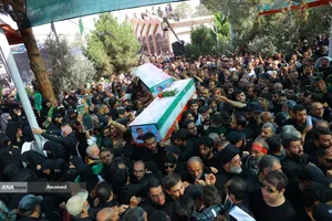 تشییع پیکر سردار شهید امیر علی حاجی زاده و و سردار محمود باقری فرمانده موشکی این نیرو