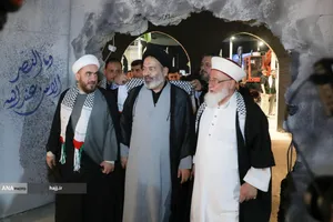 بازدید حجت&zwnj;الاسلام سیدعبدالفتاح نواب، نماینده ولی&zwnj;فقیه در امور حج و زیارت از موکب الاقصی فلسطینیان در مسیر مشایه و کربلای معلی 