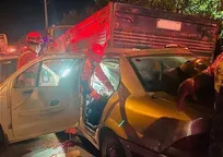 برخورد سمند با كامیونت در بزرگراه امام علی (ع)