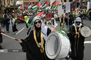 راهپیمایی مردم شهرهای استرالیا در حمایت از غزه