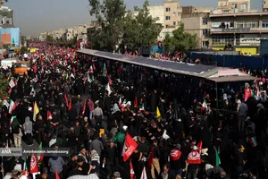 تشییع پیکر مطهر آقای شهید ایران و خانواده ایشان